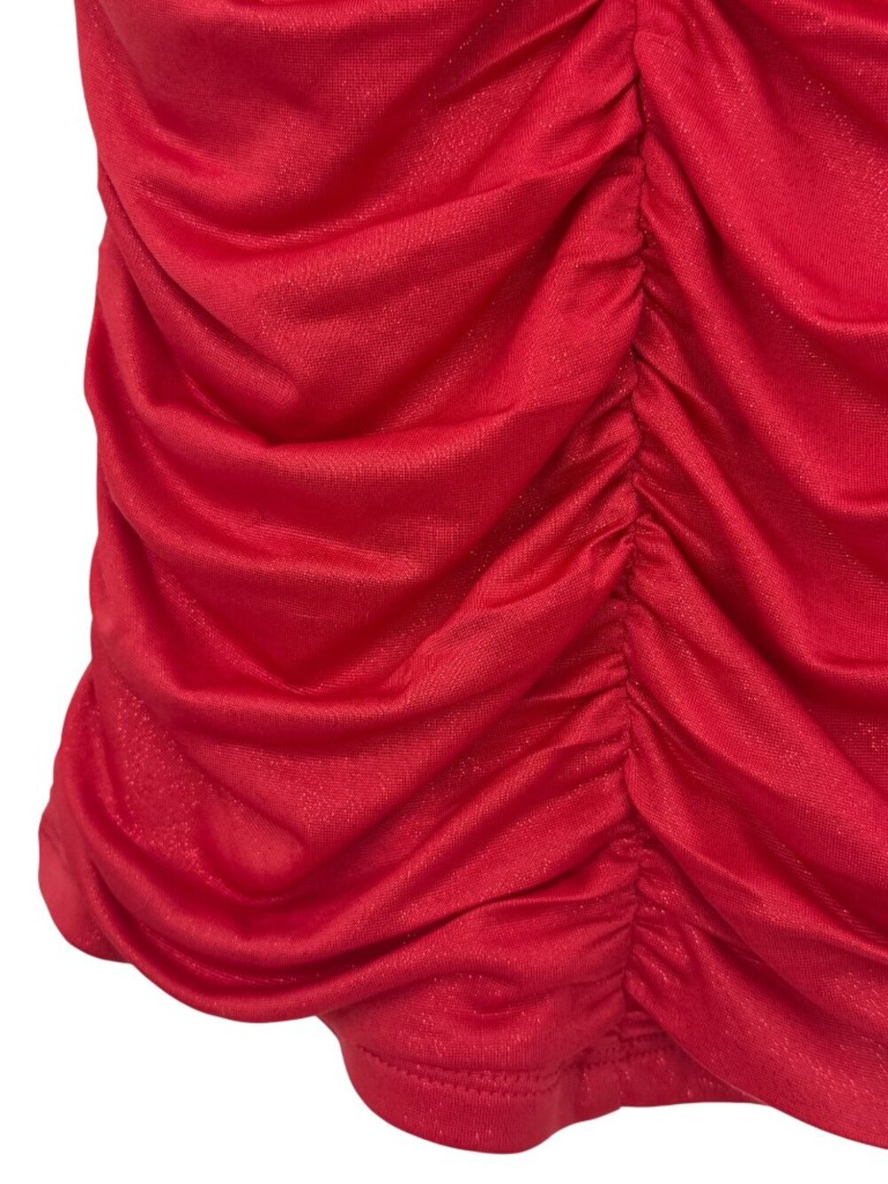 Lucy In The Sky Red Shimmer Deep V-Neck Ruched Bodycon Mini Dress XXS | Baddie - Picture 10 of 16